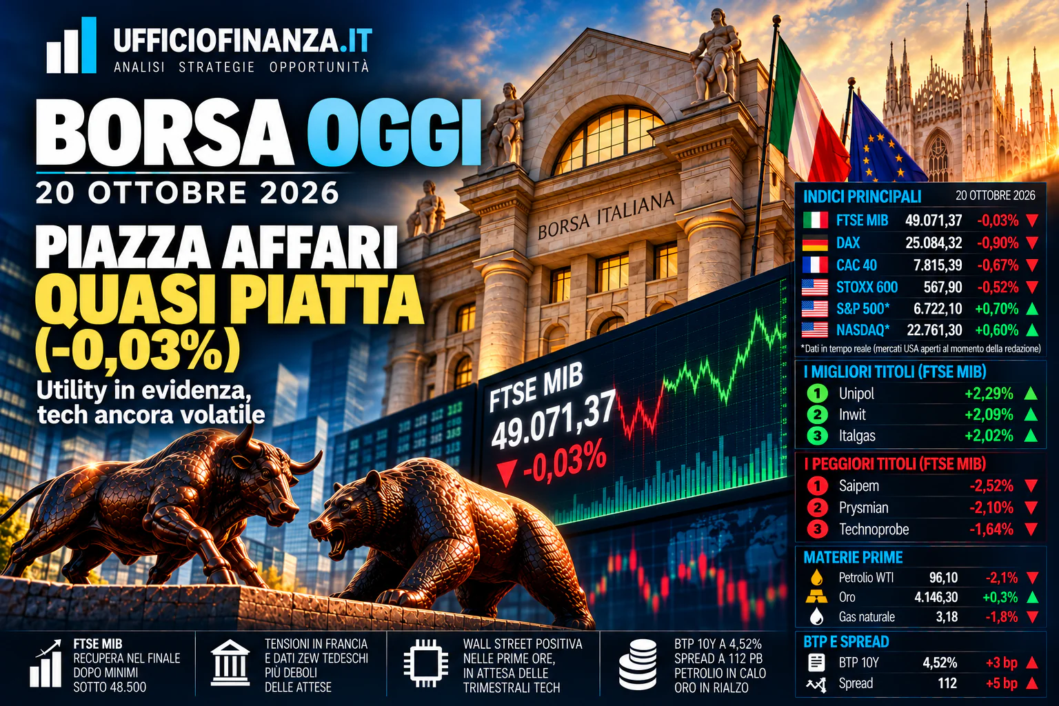 Borsa 20.10.2026