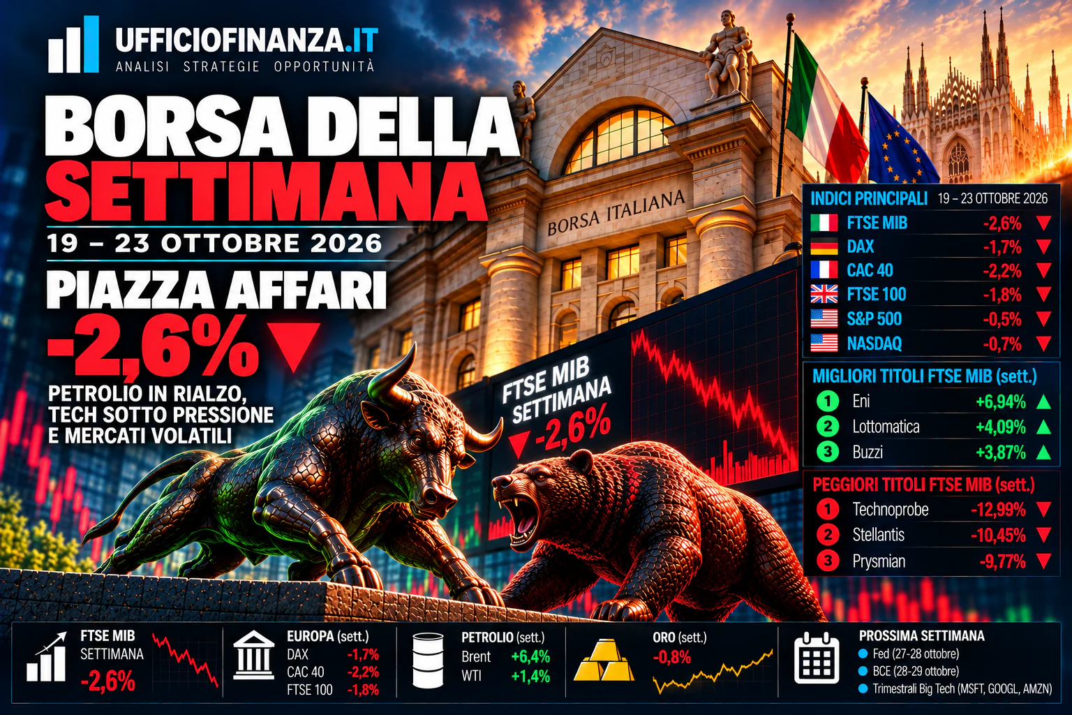 Borsa 19–23 ottobre 2026